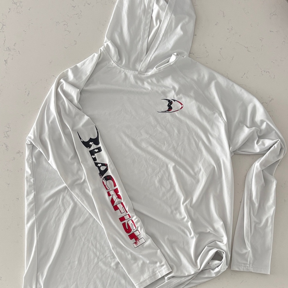 Men's White Performance Hoodie